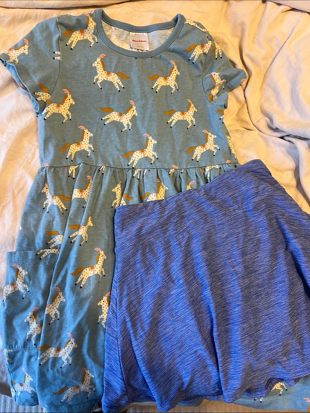 Hanna Andersson girls size 8 summer dress and skort bundle